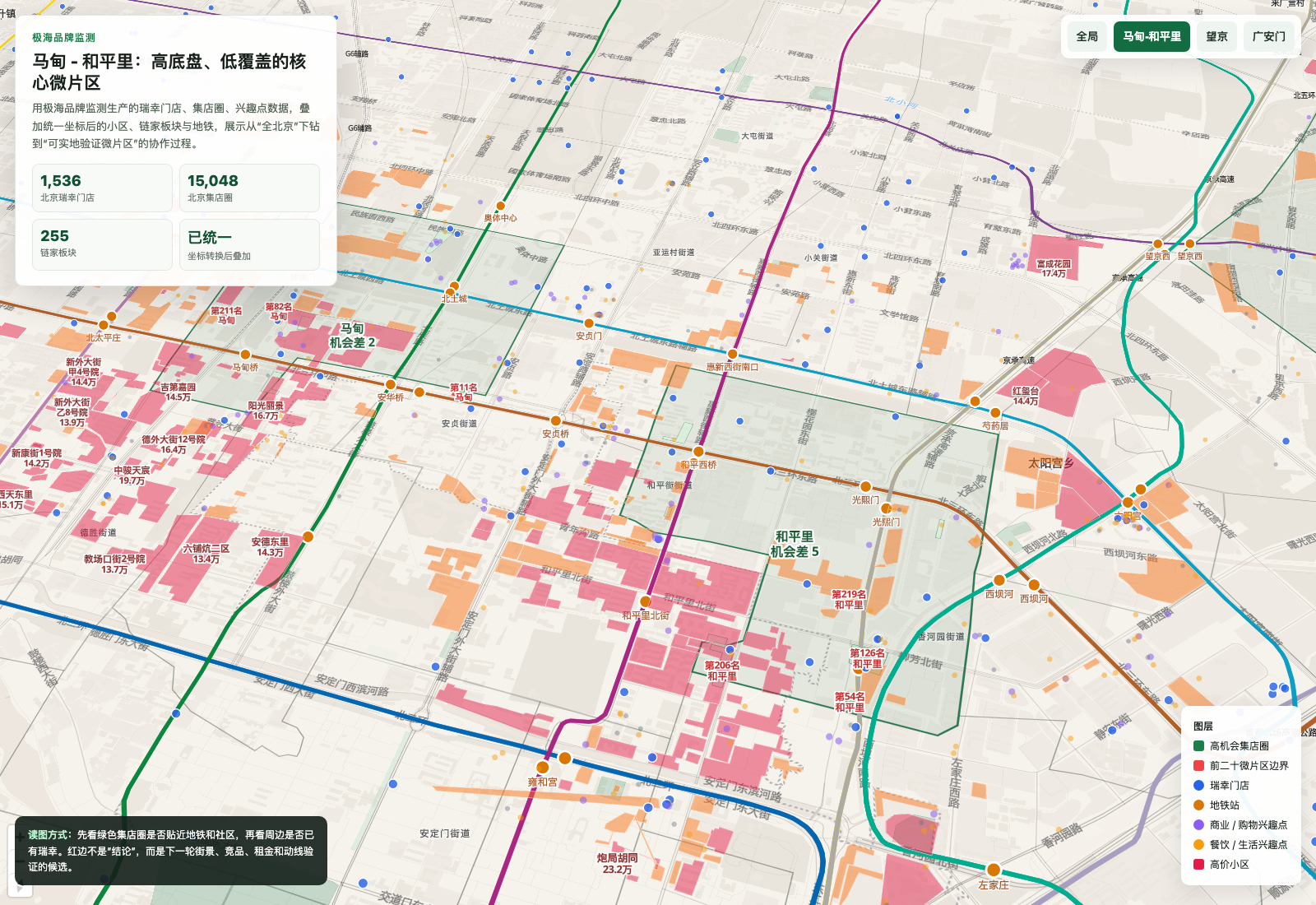 马甸-和平里 GIS 放大图